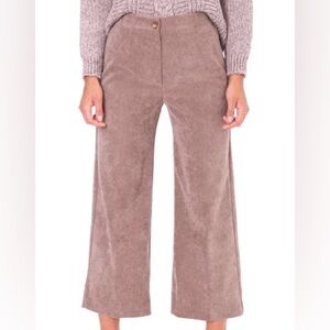 Maria Bellentani Wide Leg Velvet Corduroy Pants